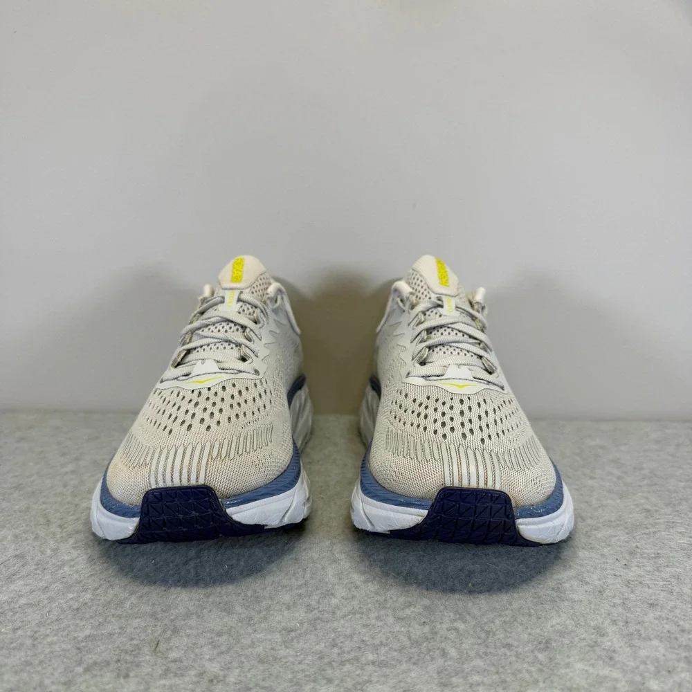 Hoka Clifton 7 Womens Shoes Size 7.5 Grey & Blue Running Sneakers 1110509 LRNC